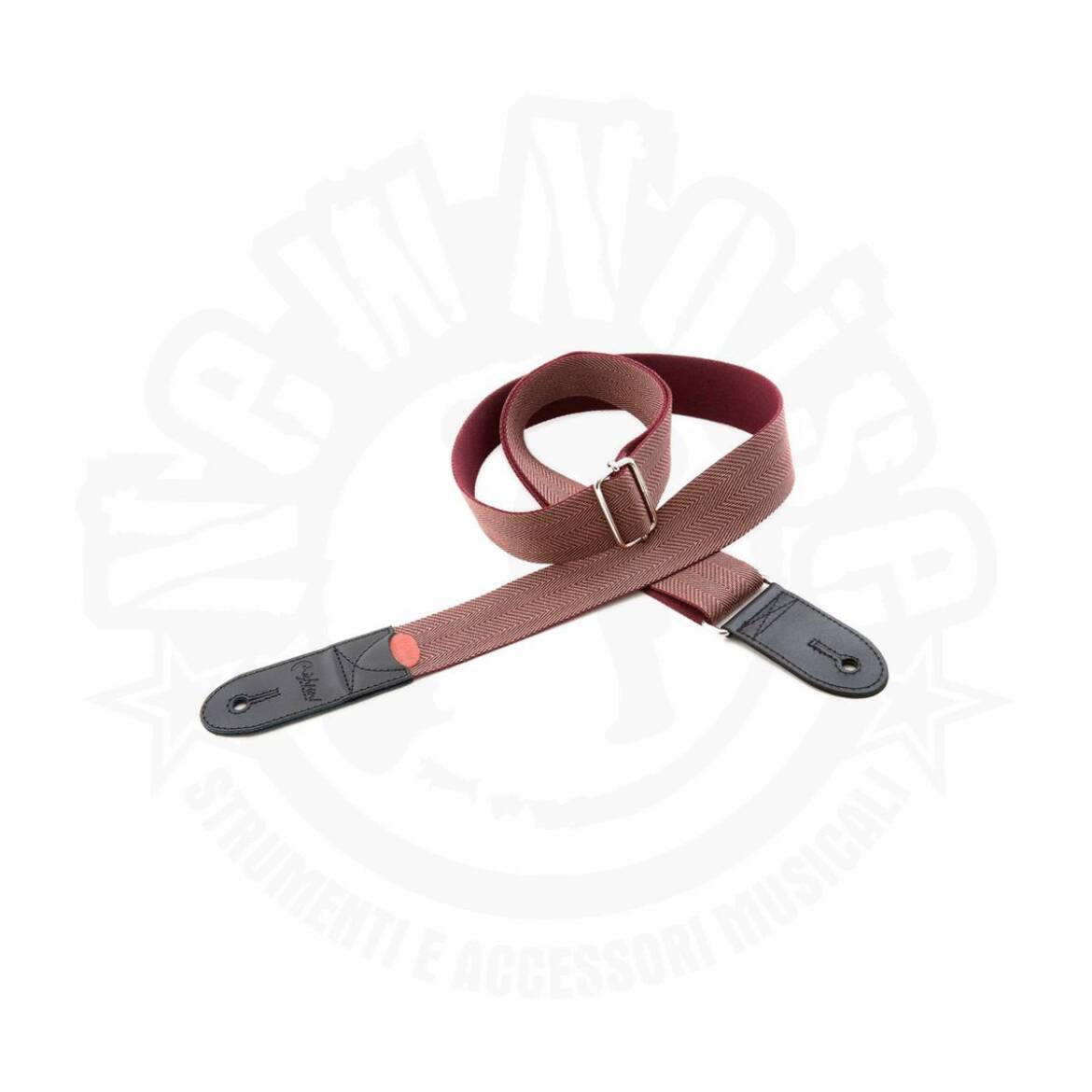 RIGHTON – BRIGHTON RED – Tracolla in tessuto rossa con attacchi in pelle e slot per pletto