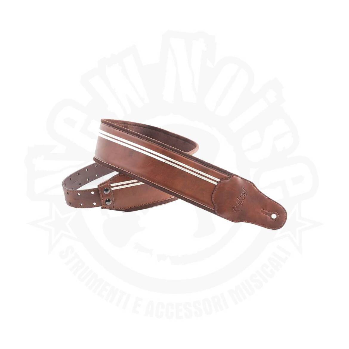 RIGHTON – B-RACE BROWN – Tracolla in pelle marrone per chitarra e basso