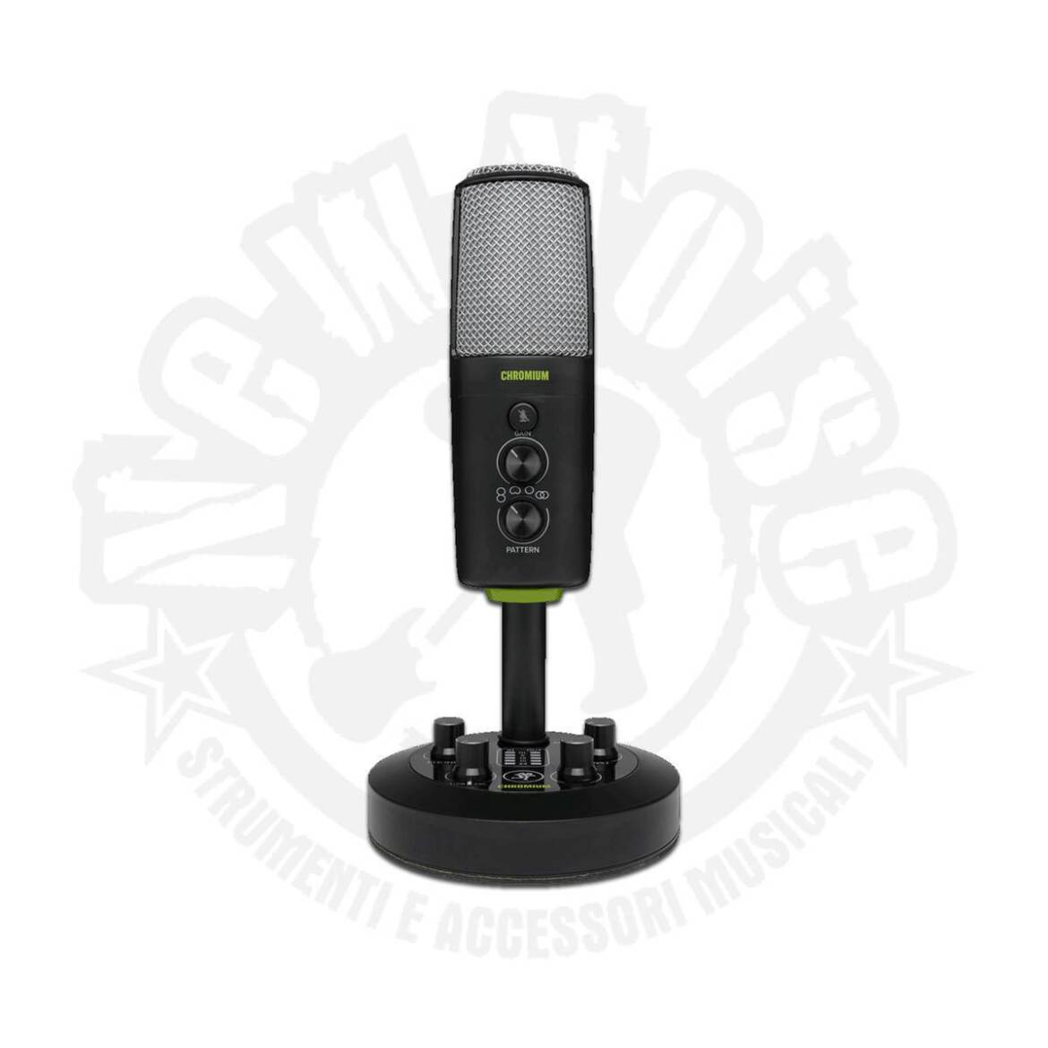 MACKIE – EM-CHROMIUM – Microfono a condensatore da tavolo premium All-in-one