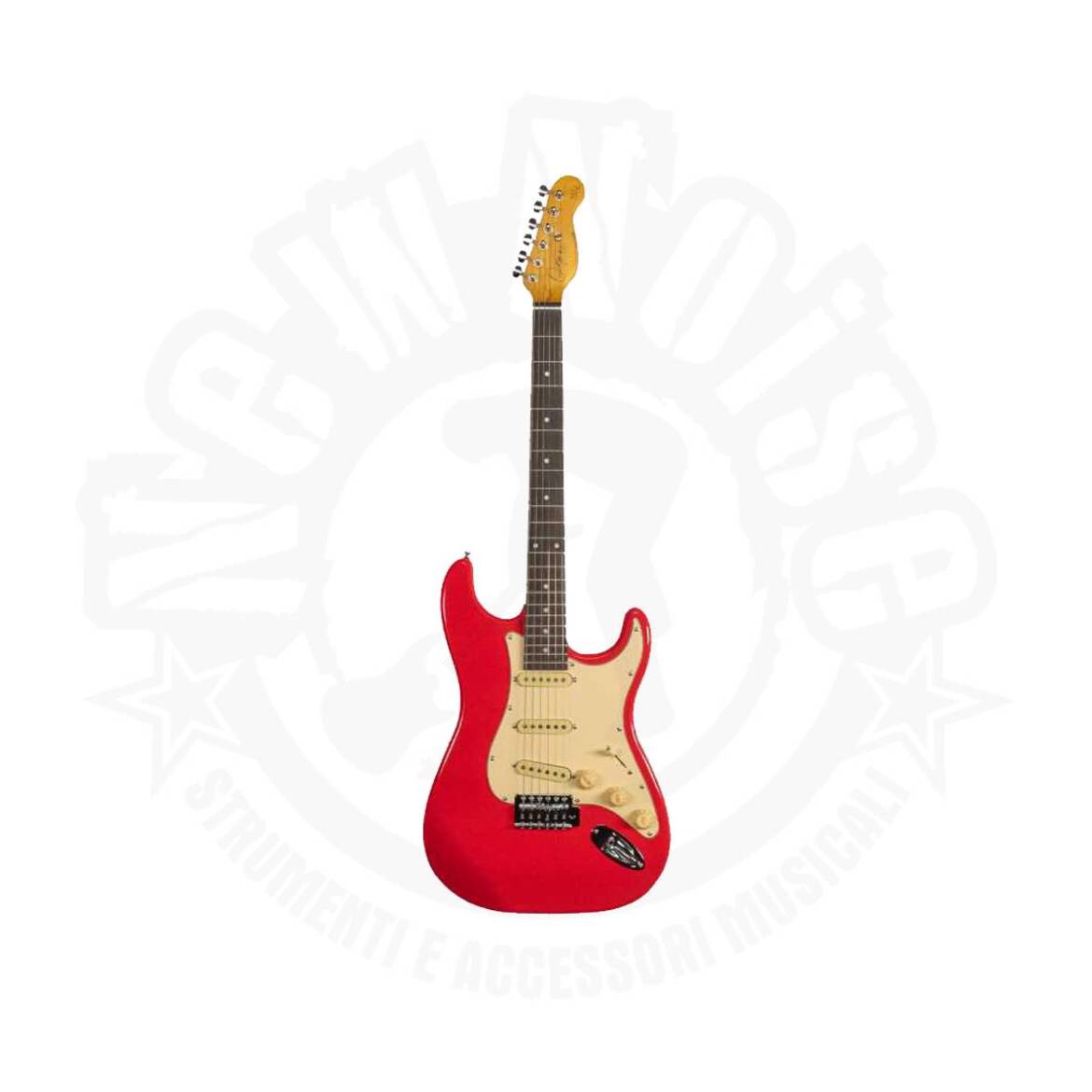 OQAN – QGE-RST2 – RED – Chitarra elettrica stile stratocaster finitura rossa vintage
