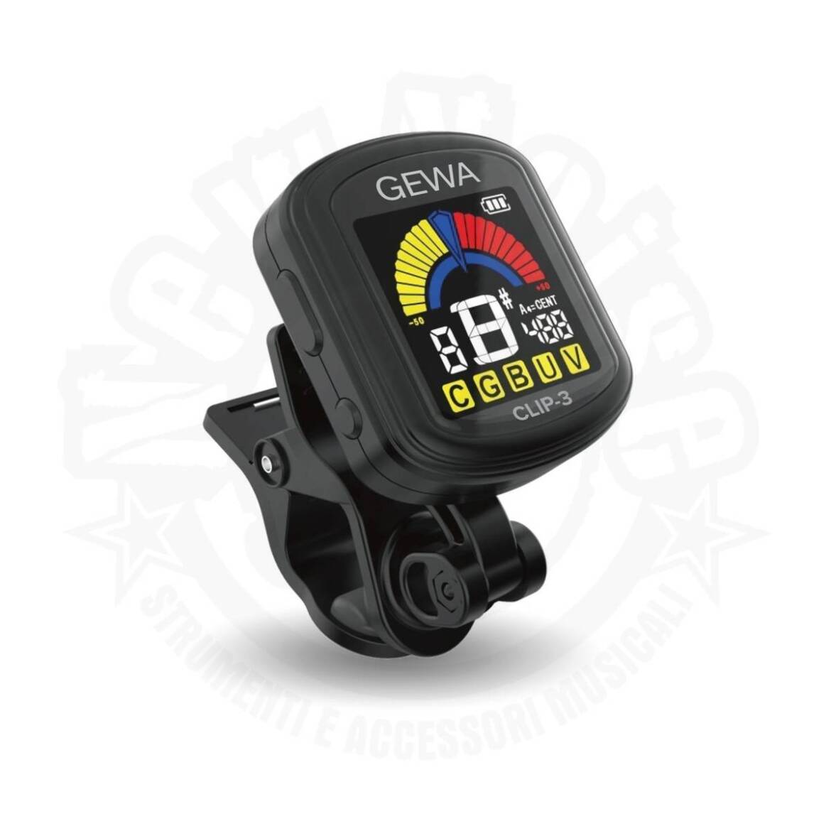 GEWA – CLIP -3 – Accordatore cromatico a pinza ricaricabile