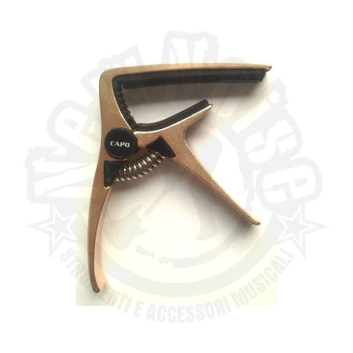 DOMUS – AC1220CD – Capotasto per chitarra classica in alluminio dorato