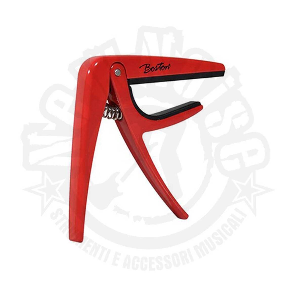 BOSTON – BC-85-RD – Capotasto mobile per chitarra acustica rosso