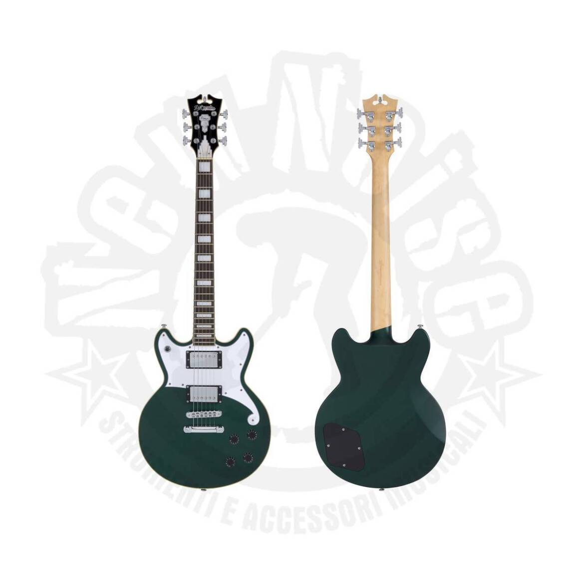 D’ANGELICO – DAPBRISHGCS – Chitarra elettrica Premier Brighton colore satin sherwood green.