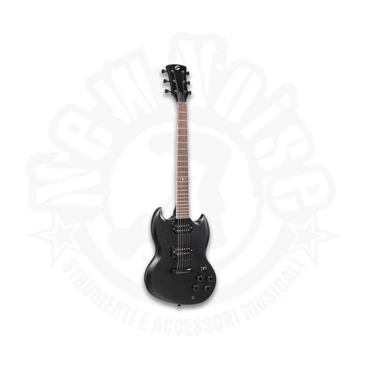 SOUNDSATION – SH-HR200-MBK – Chitarra elettrica double cut nera