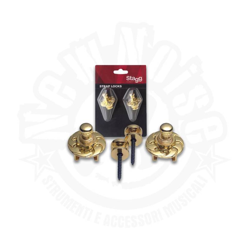 STAGG – SSL1 GD – Straplock per chitarra dorato