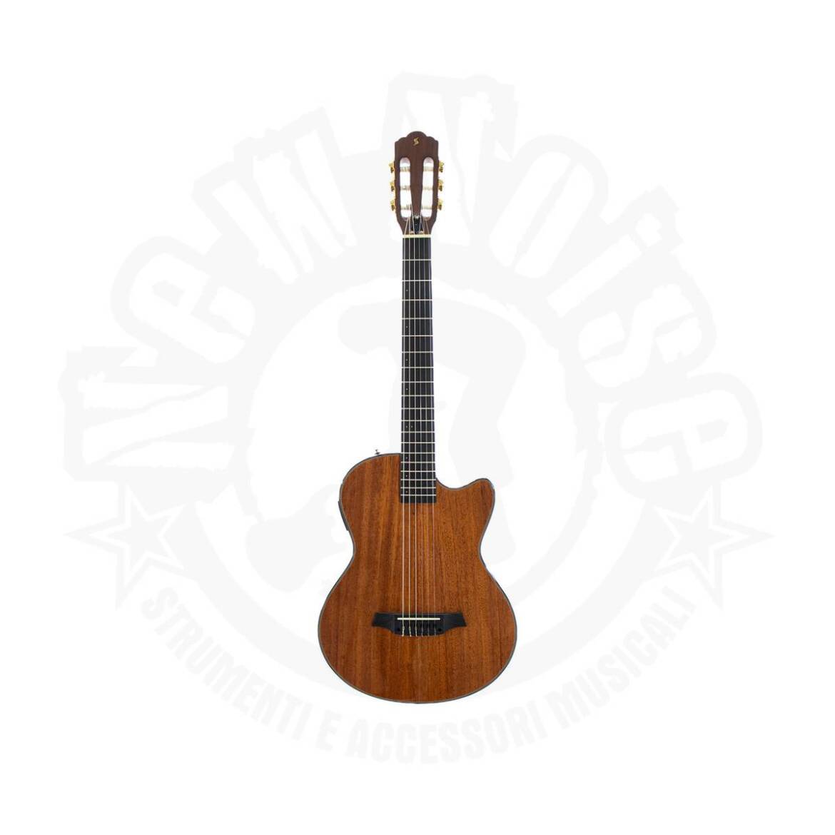 ANGEL LOPEZ – EC3000 MAHO N – Chitarra classica solid body cutaway elettrificata