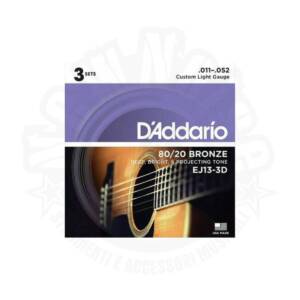 D'ADDARIO - EJ13-3D - Corde in bronzo per chitarra acustica, 3 mute