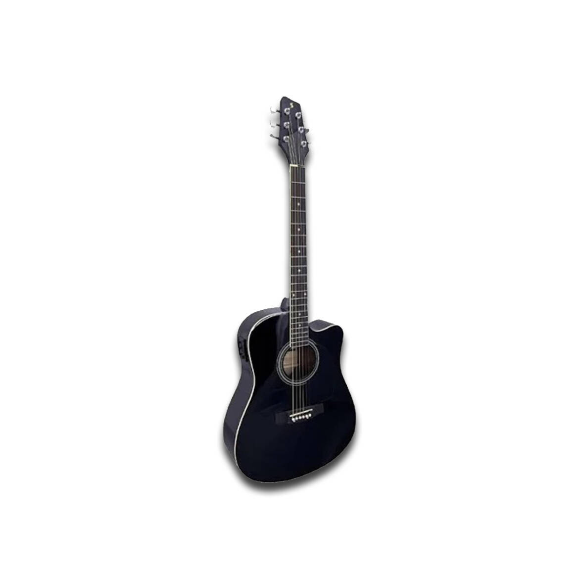 STAGG Dreadnought cutaway elettrificata nera