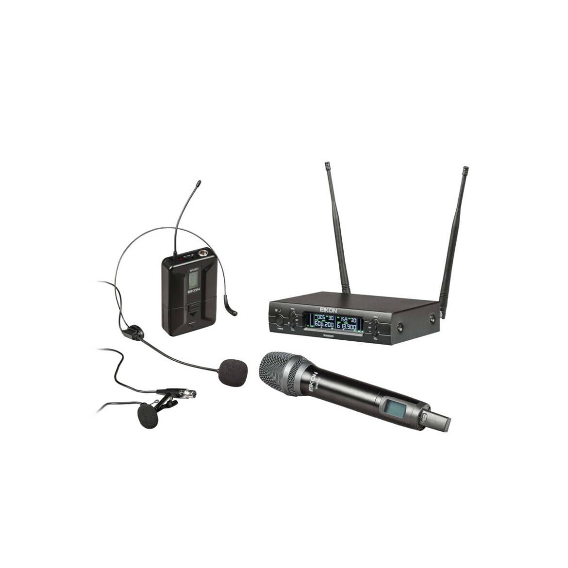 EIKON – WM900DKIT – Radiomicrofono doppio UHF diversity PLL professionale